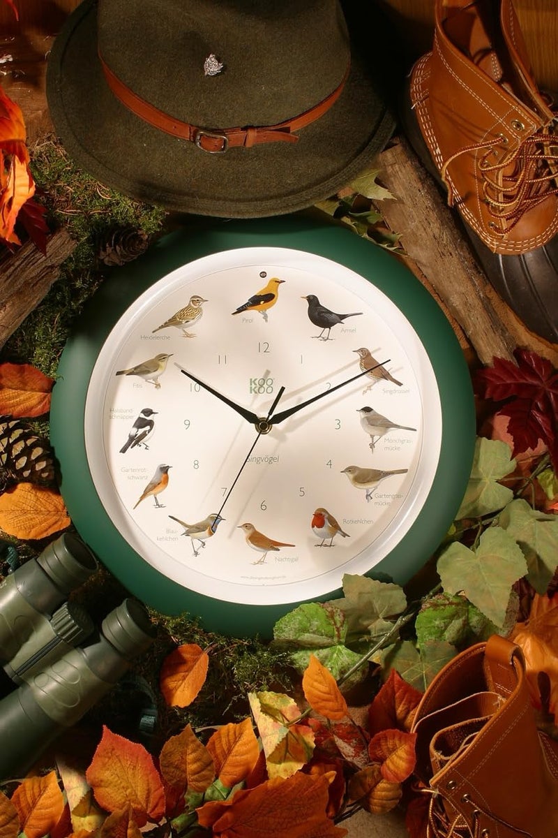 KOOKOO Singvogel Wood, Singing birdclock Includes 12 Genuine Original Field Recordings from Native Songbirds - Image 5